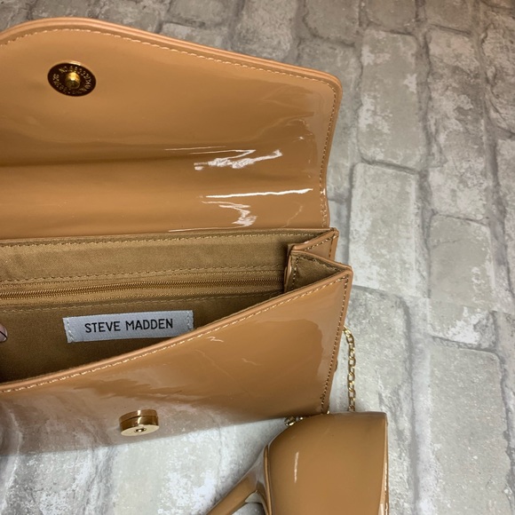 STEVE MADDEN: VALA CAMEL PATENT PUMPS & HAND BAG - Picture 11 of 16
